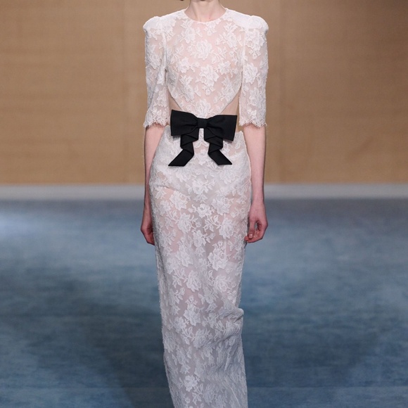 Shushutong 2024ss Wedding collection lace waist cutout long Dress - Picture 3 of 6